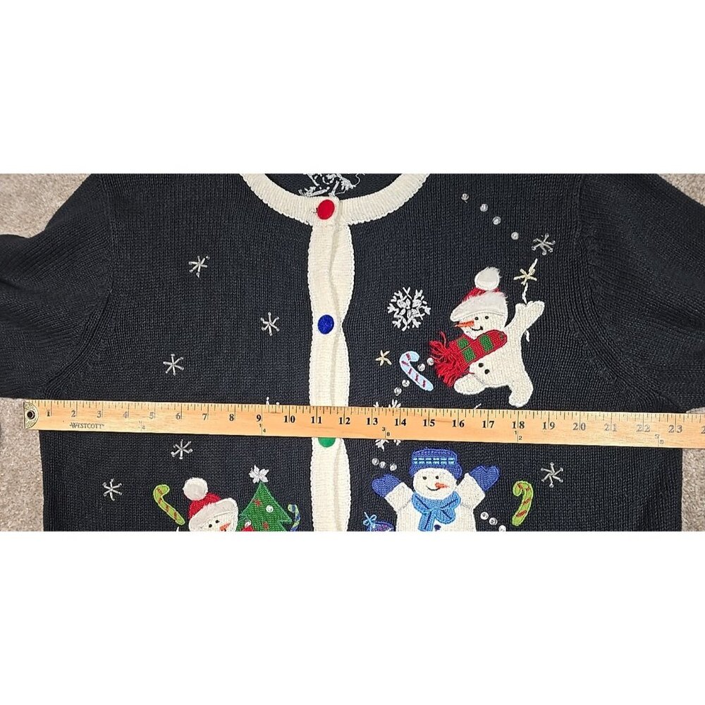 All Points Reference Point Snowman Christmas Swea… - image 5